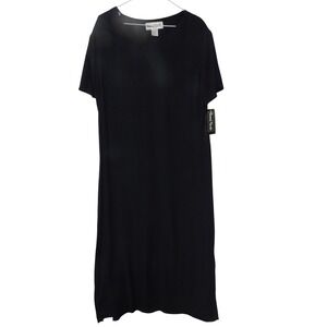 Ronni Nicole Black Short Sleeve Midi Dress Size 8